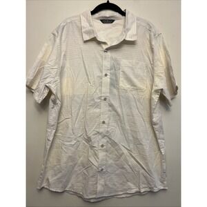 Alpine Design men's button up shirt, XL, cream striped NWT‎